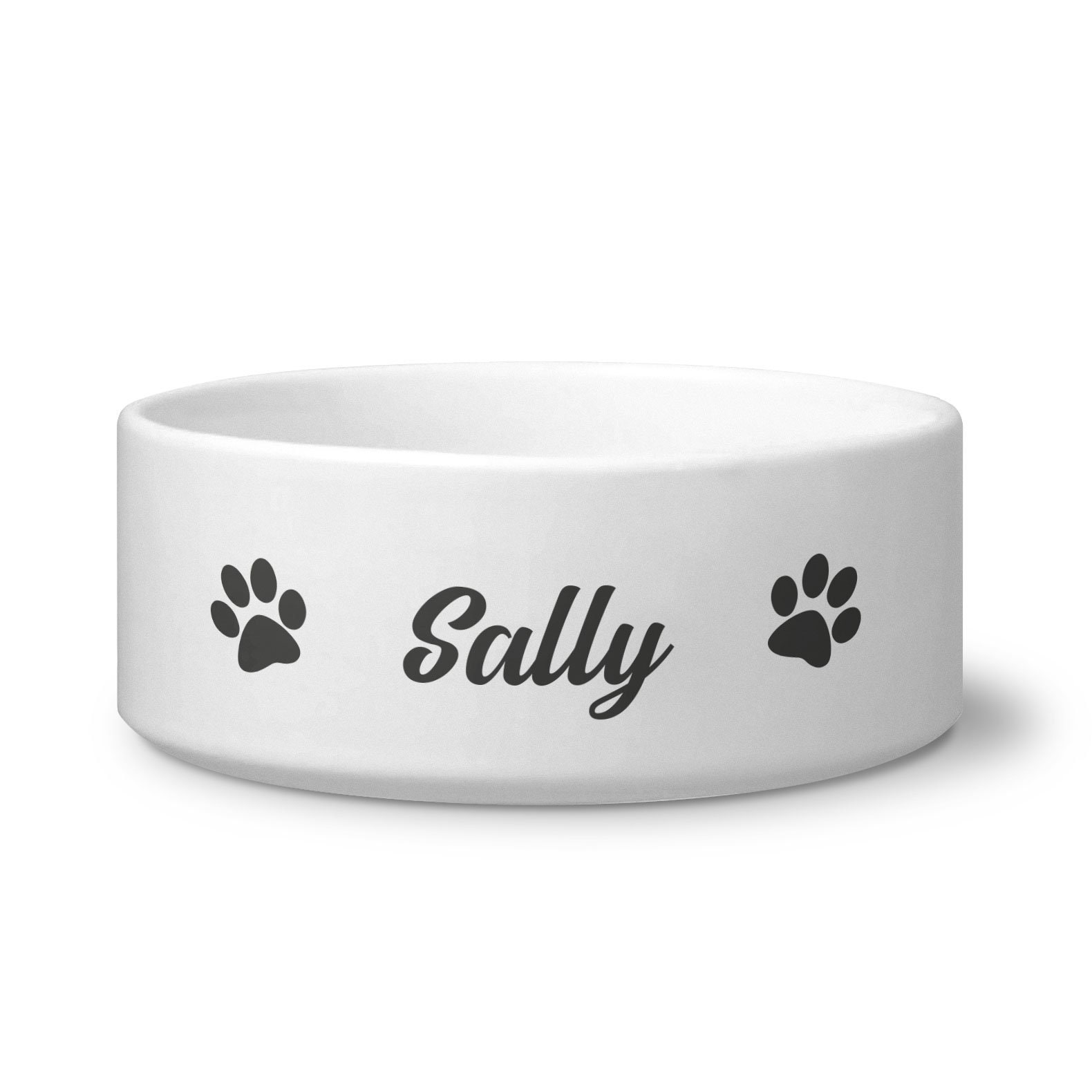 plain white dog bowl