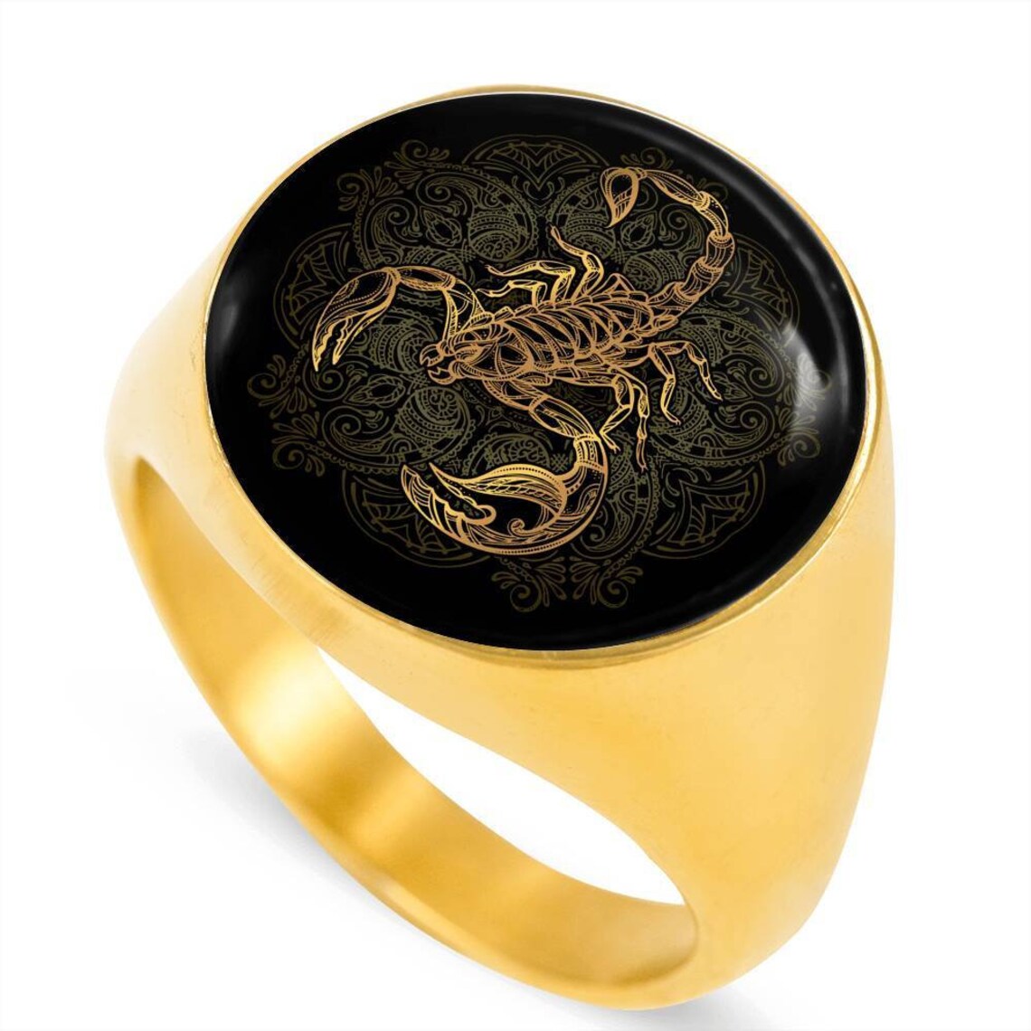 Bague du zodiaque Scorpion luxe personnalisé Horoscope Etsy