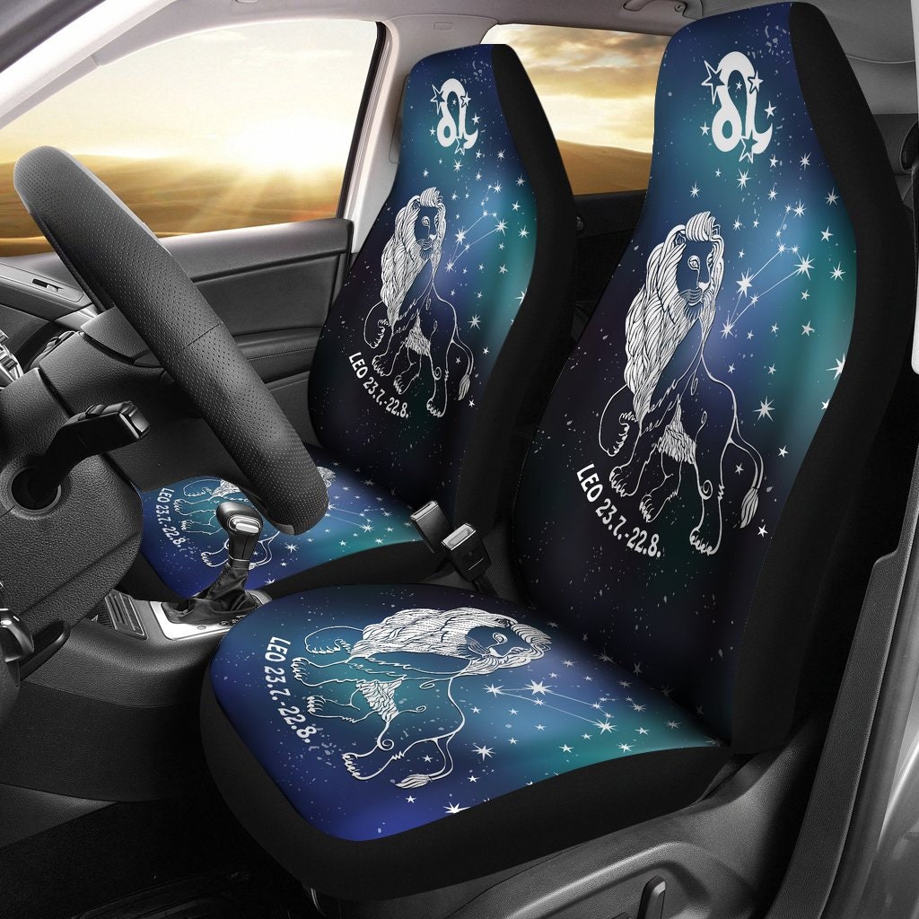 Personalized Leo Horoscope Zodiac Star Sign Car Seat Covers Etsy UK