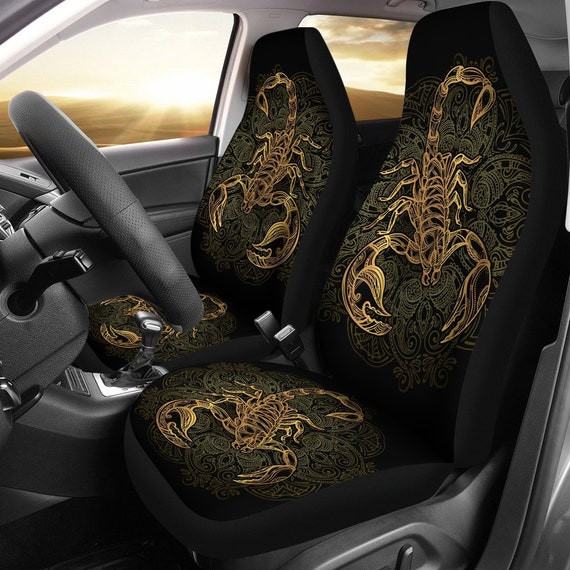 Scorpion scorpio Car Seat Covers, Scorpion Lover Front Car Cover Gift, Custom  Car Seats, Pair of Covers, Scorpio Car Seat Print Set 