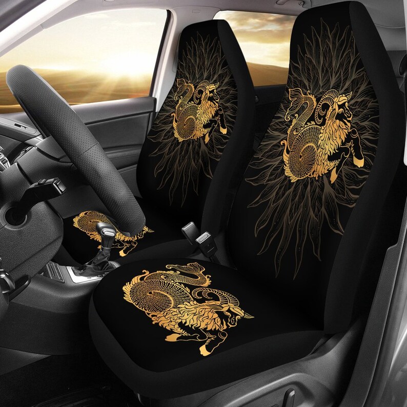 Capricorn Zodiac Car Seat Covers, Capricorn Lover Front Car Cover Gift