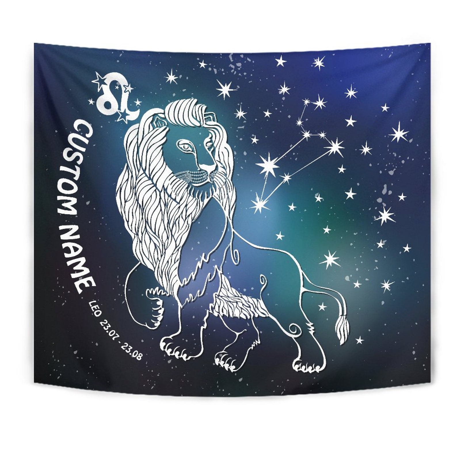 Personalized Leo Zodiac Star Sign Living Room Bedroom Etsy