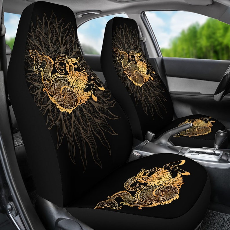 Capricorn Zodiac Car Seat Covers, Capricorn Lover Front Car Cover Gift
