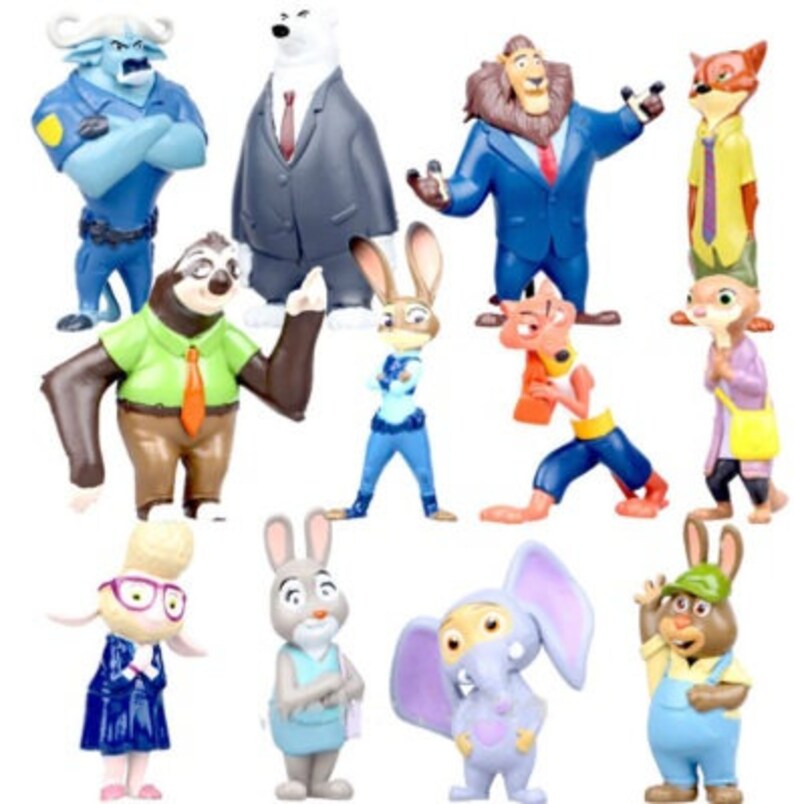 Zootopia cake toppers 12pc set Etsy