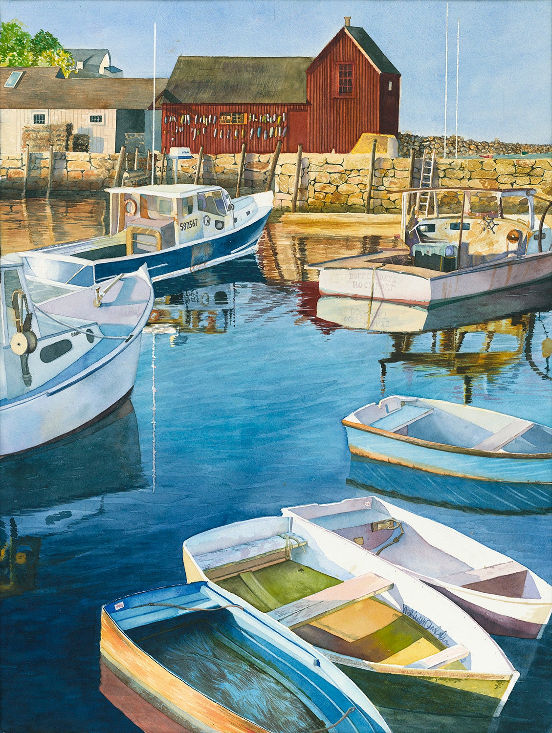 Motif Number 1 Painting Rockport Massachusetts Painting Harbor Etsy