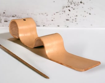 Handmade Leather Incense Holder - Genuine Leather Incense Holder - One of a Kind Handmade Gift - Unique Incense holder - Sustainably Made