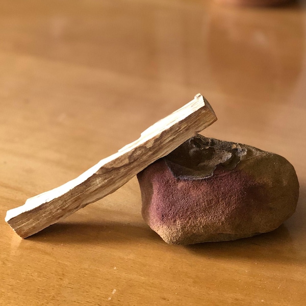 Sandstone Incense Holder - Beautiful Natural Sandstone Perfect for holding Palo Santo Incense - Coffee Table Decor - Unique Gift Idea