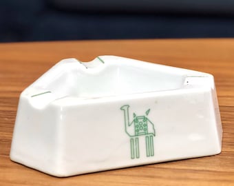 Midcentury Italian Verbano Camel Ashtray - Missaglia Milano Vintage Porcelain Ashtray Made in Italy - Green Camel Design - Unique Gift Idea