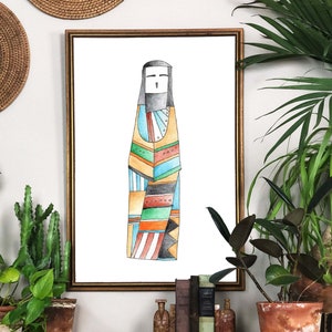 Hand-Painted Indian Inspired Southwest Art, Santa Fe Hopi Kachina Art Style, Beautifully Printed Art, Southwestern Art, Pueblo,New Mexico