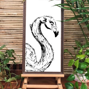 Flamingo Art, Flamingo Print, Bird Wall Art, Minimal Flamingo Art, Flamingo Poster, Flamingo, Tropical Art, Bird Print, Bird Art