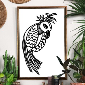 Tropical Bird Fine Art Print - Hand Painted Bird Printed on High Quality Matte - 5x7 8x10 11x14 - Tropical Decor - Unique Gift Idea