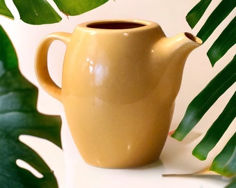 Vintage Small Yellow Pitcher - 10 ounce Yellow Ceramic small Creamer Pitcher or Tea Pot - Unique Gift Idea - Vintage Ceramic