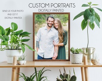 DIGITAL PORTRAIT - Digitally Painted Portraits - Custom Paintings - Custom Portrait Art Print - Personalized Gift