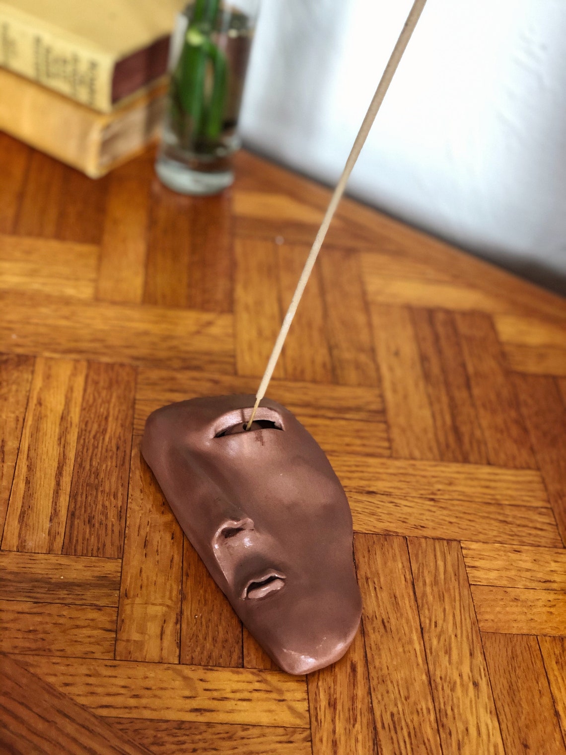Handmade Incense Holder Hand Crafted Abstract Face Incense Etsy