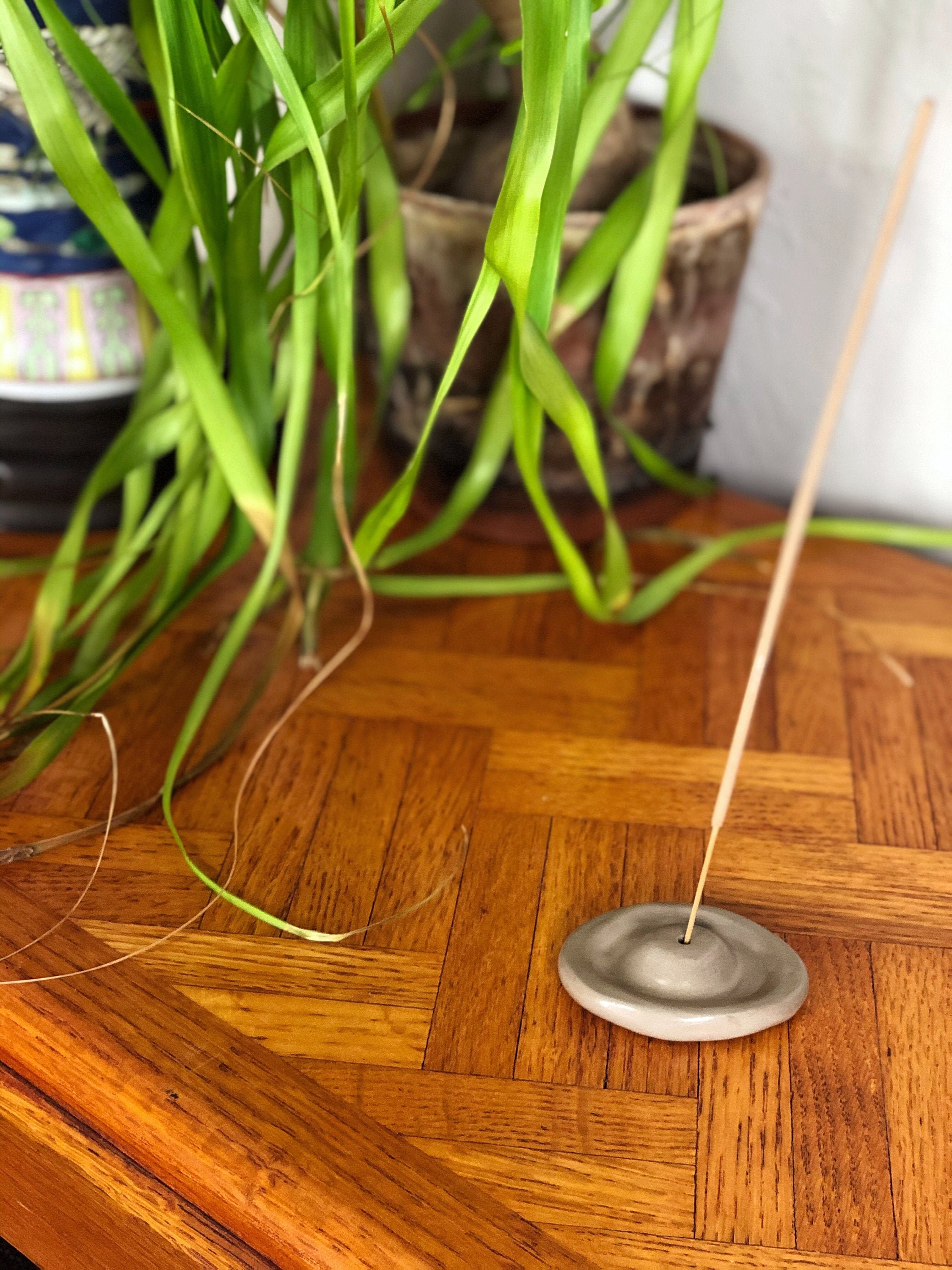 Handmade Incense Holder Natural Grey Clay Incense Stick Etsy