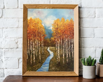Colorado Memories Art Print by Kate Yarter- Hand Painted Colorado Aspen Trees and Forest Scene Printed on Beautiful Paper - 8x10 11x14 16x20