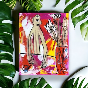 16x20 Neo Expressionist Mixed Media Painting by Dylan Yarter - Stretched Canvas Painting