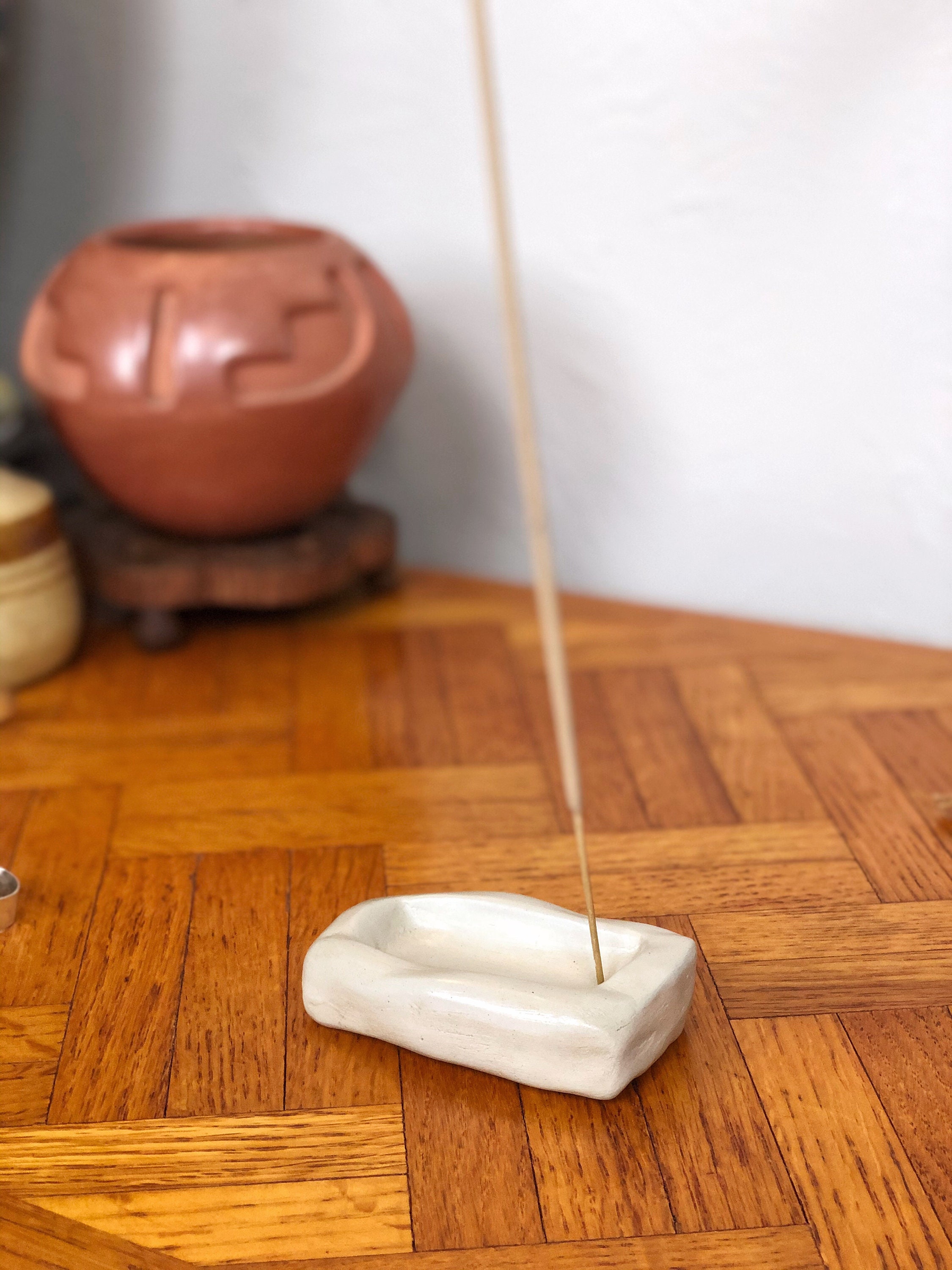 Handmade White Clay Incense HolderGreat for Jewelry or to use Etsy