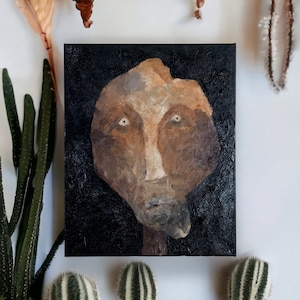Original Acrylic on Canvas Painting - 16x20 Expressionist Portrait Impasto Painting by Kate Yarter - Canvas impasto Acrylic Painting
