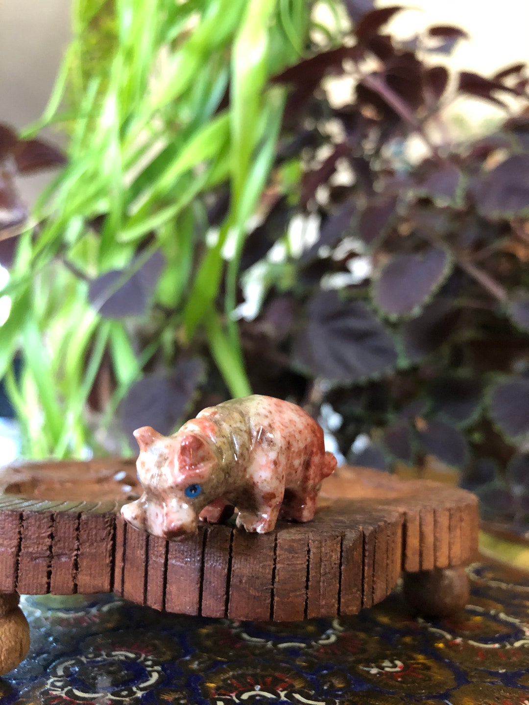 Handmade Mini Soapstone Hippo Carving Peruvian Carved Etsy