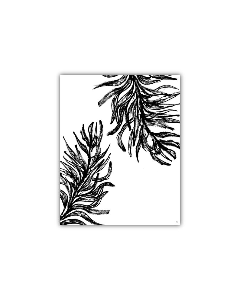 Jungle Wall Art Jungle Art Print Tropical Print Black Etsy