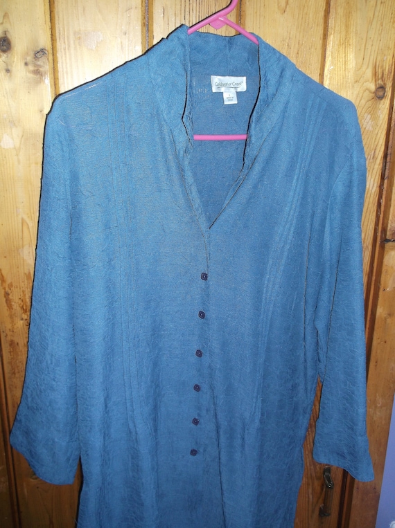 Vintage Coldwater Creek Blue Duster Dress or long 