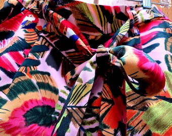 Sassy summery tropical shorts Large New Eliane Rose designer