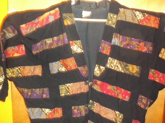 Vintage Nativewear Designs funky patchwork Blazer… - image 2