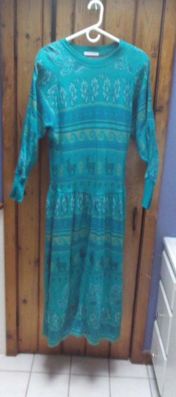 Vintage boho design slinky dropwaist cotton dress