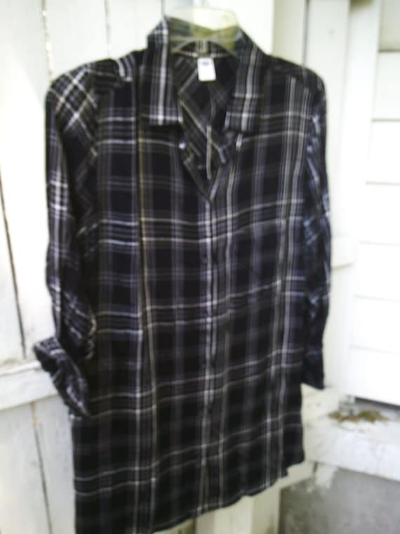 Old Navy Plaid vintage NWT top/blouse L