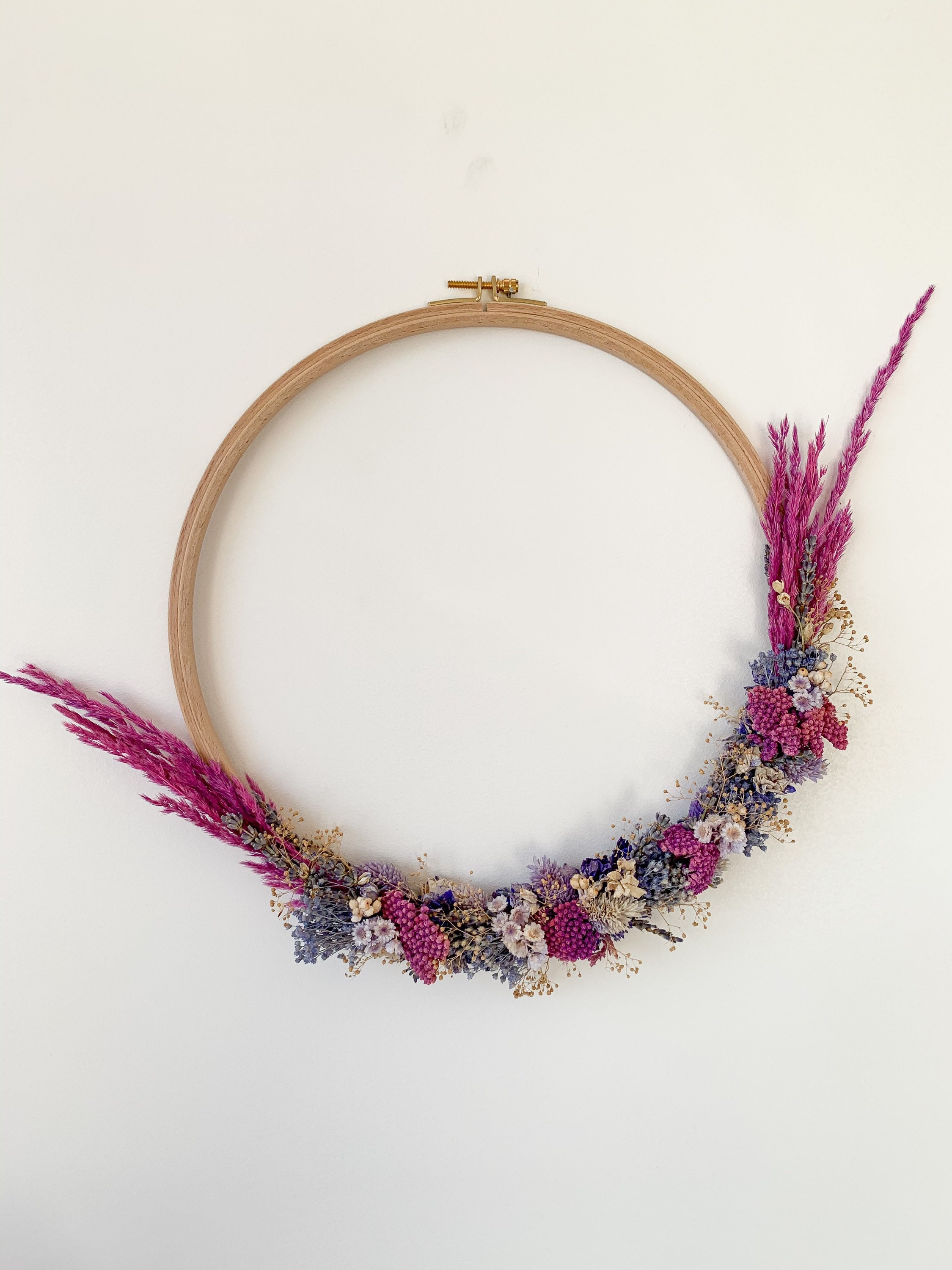 Couronne Murale de Fleurs Séchées