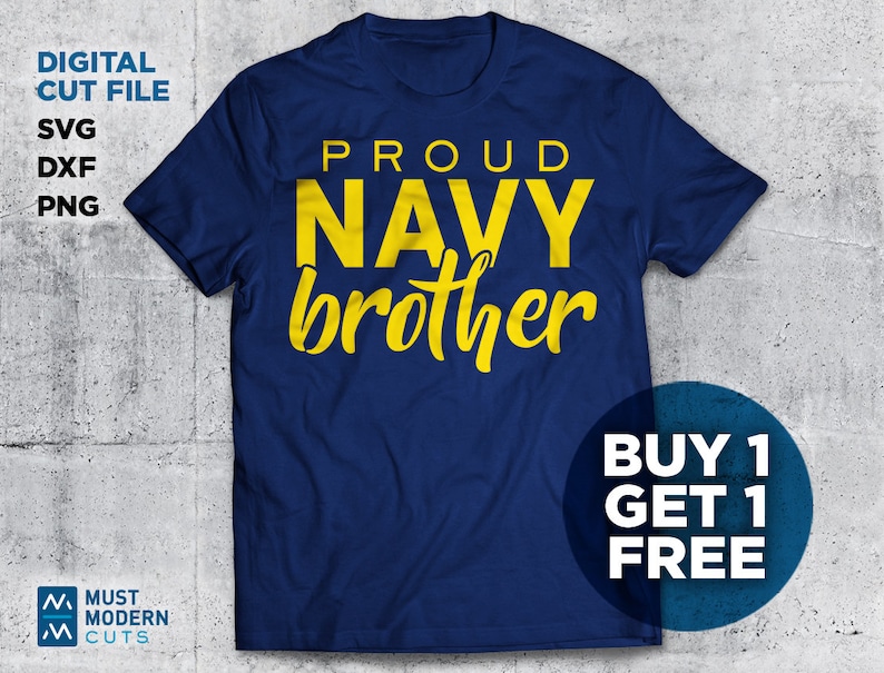 Download Proud Navy Brother SVG DXF PNG Cut File Military svg | Etsy