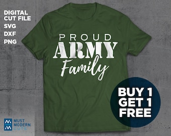 Proud Army Family SVG, DXF, PNG Cut File