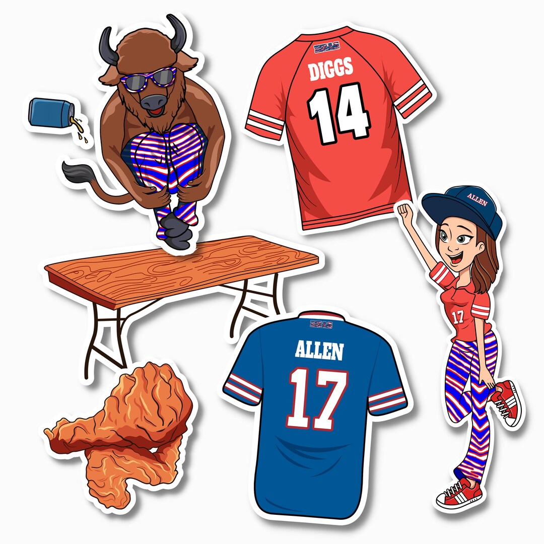 Buffalo Bills Vinyl Sticker - Etsy