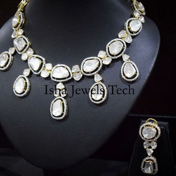 Diamond uncut shop necklace