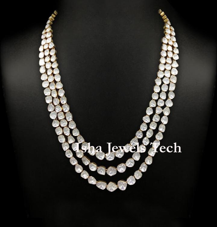 Diamond Polki Necklace Jewelry Natural 