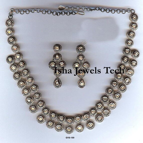 Gold Polki Uncut Diamond Necklace – Diamond Jewellery Store