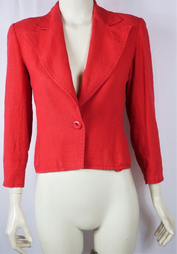 YSL Rive Gauche Red Blazer