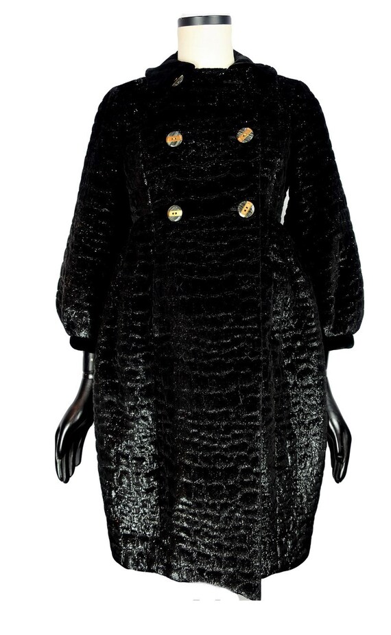 Vintage Marc by Marc Jacobs faux fur black coat .