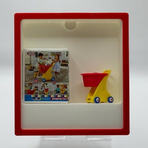 Red Framed Little Tikes Shopping Cart Cubed Mini