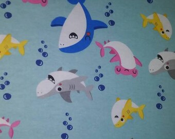 baby shark crib bedding