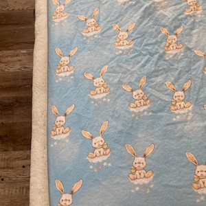 cloud bunny crib sheet ready to ship