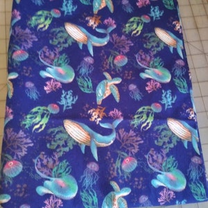 Sea life and cute fish crib sheet.Toddler fitted sheet.Nursery Bedding