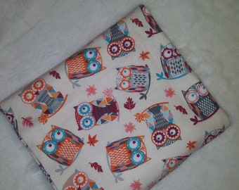 Autumn owls snuggle flannel crib sheet hoot Toddler fitted sheet Nursery Bedding