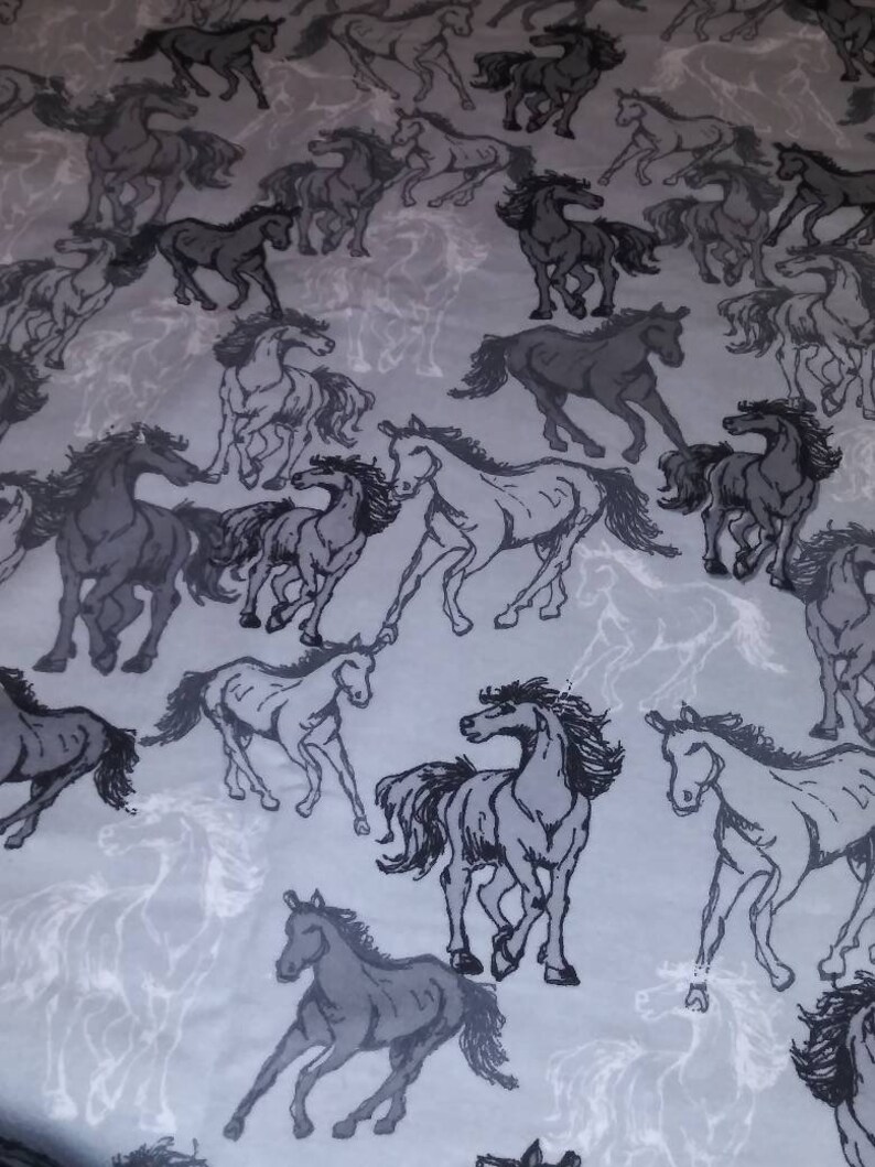 Black White Grey Horse Crib Sheet.nursery Bedding.horse Etsy