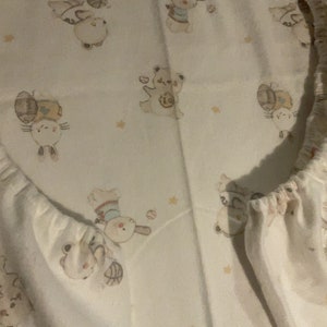 Bunny and bear crib sheet
