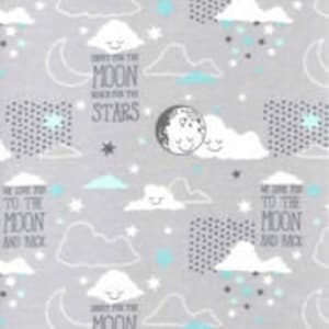 moon and stars nursery flannel crib sheet Toddler fitted sheet  nursery bedding changing pad cover