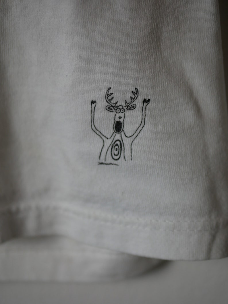Made in USA \u2018Bummer of a Birthmark Far side official label Hal\u2019 Larson. 1986 The Far Side vintage white t-shirt