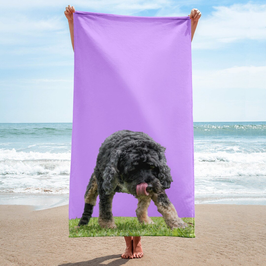 Dog Pooping Beach Towel max Funny Beach Towel Etsy