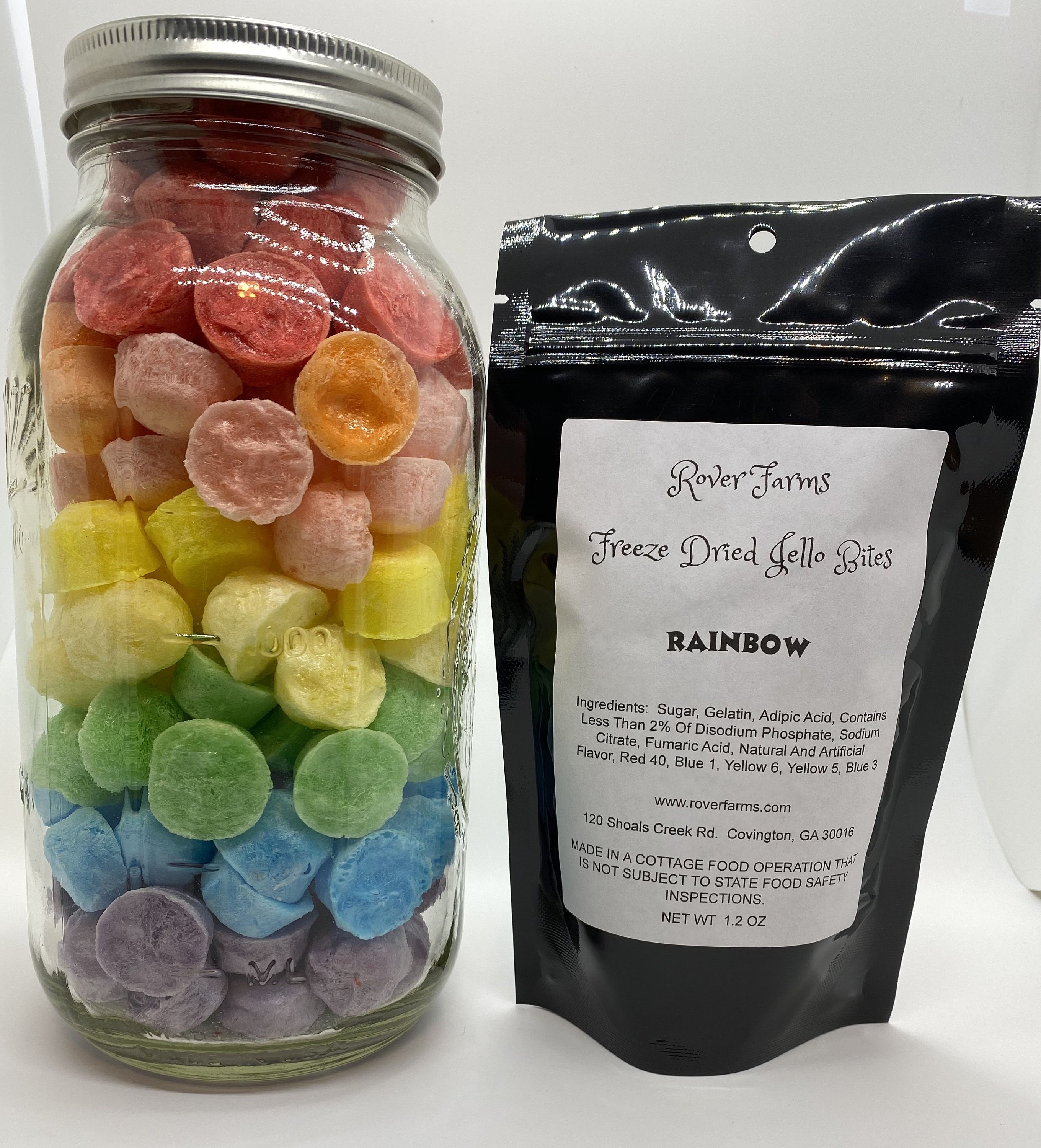 Freeze Dried Rainbow Jello Bites Etsy